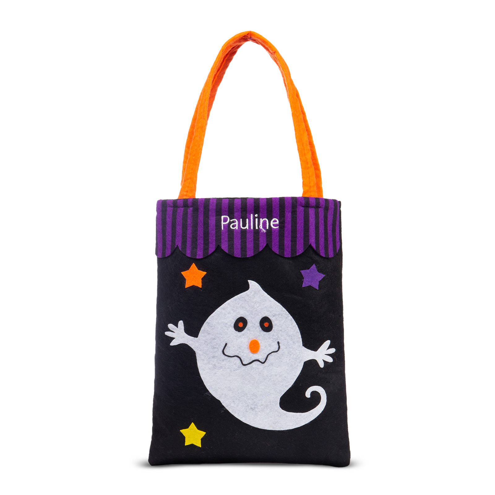 Personalised Halloween Tote Bags Custom 1 Name Tote Bag Halloween Candy Bag for Kids-Jessemade AU