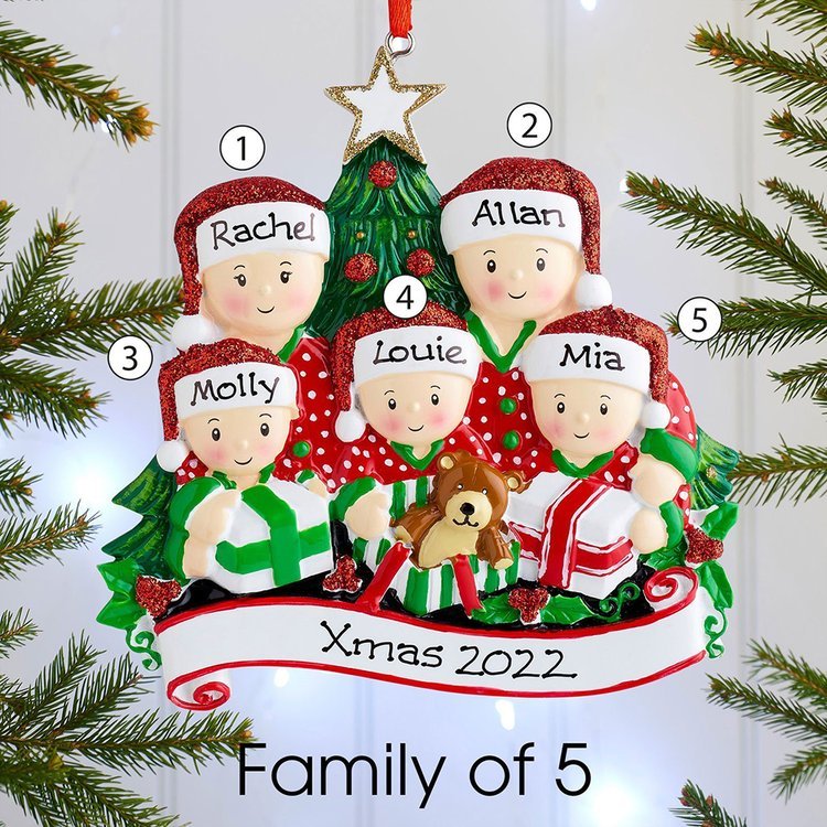 Personalised Christmas Tree Ornament Custom 3 Family Members Names Ornament-Jessemade AU