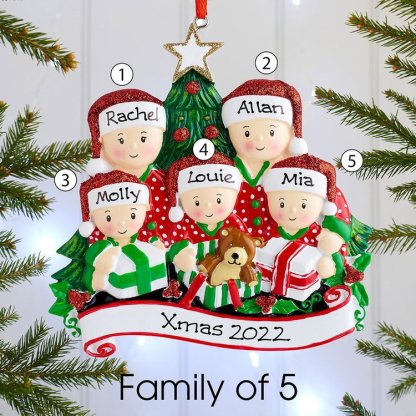 Personalised Christmas Tree Ornament Custom 3 Family Members Names Ornament-Jessemade AU