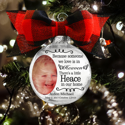 Personalised Photo Ball Ornament Someone We Love Is in Heaven Memorial Ornament-Jessemade AU