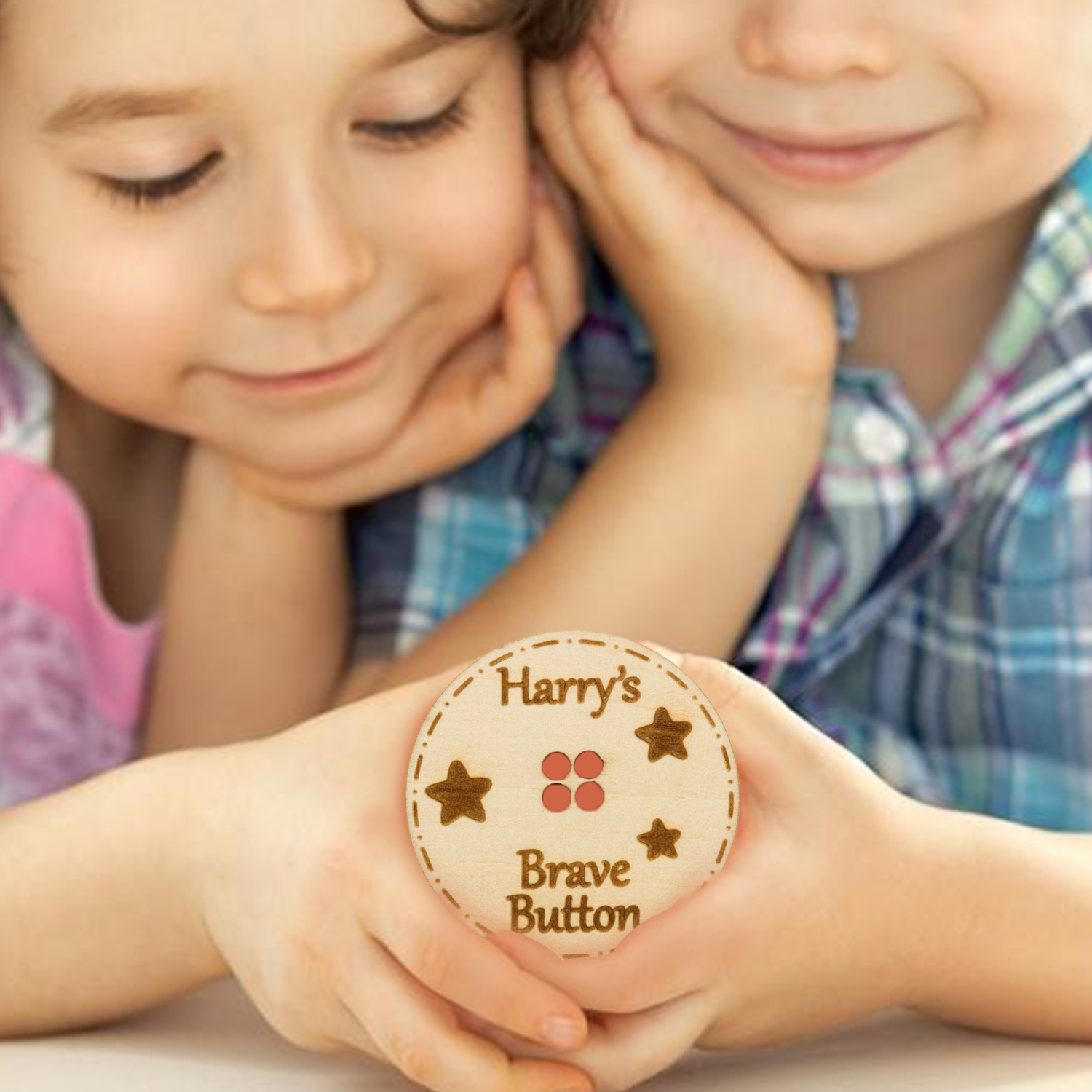 Children Star Brave Buttons Custom A Name Back to School Gifts for Kids-Jessemade AU