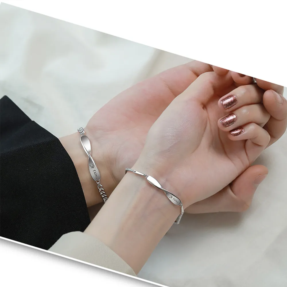 Customised Couple Bracelets Engrave Names Matching Bracelet Love Gifts-Jessemade AU