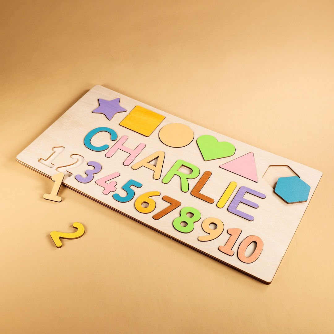Personalised Kid's Wooden Name Alphabet Puzzle Toy for Toddlers Early Learning Child Toy-Jessemade AU