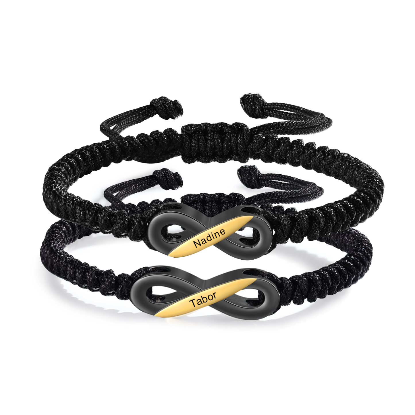 Personalised Infinity Bracelet Set Customised 2 Names Bracelet Valentine's Day Gifts for Couples-Jessemade AU