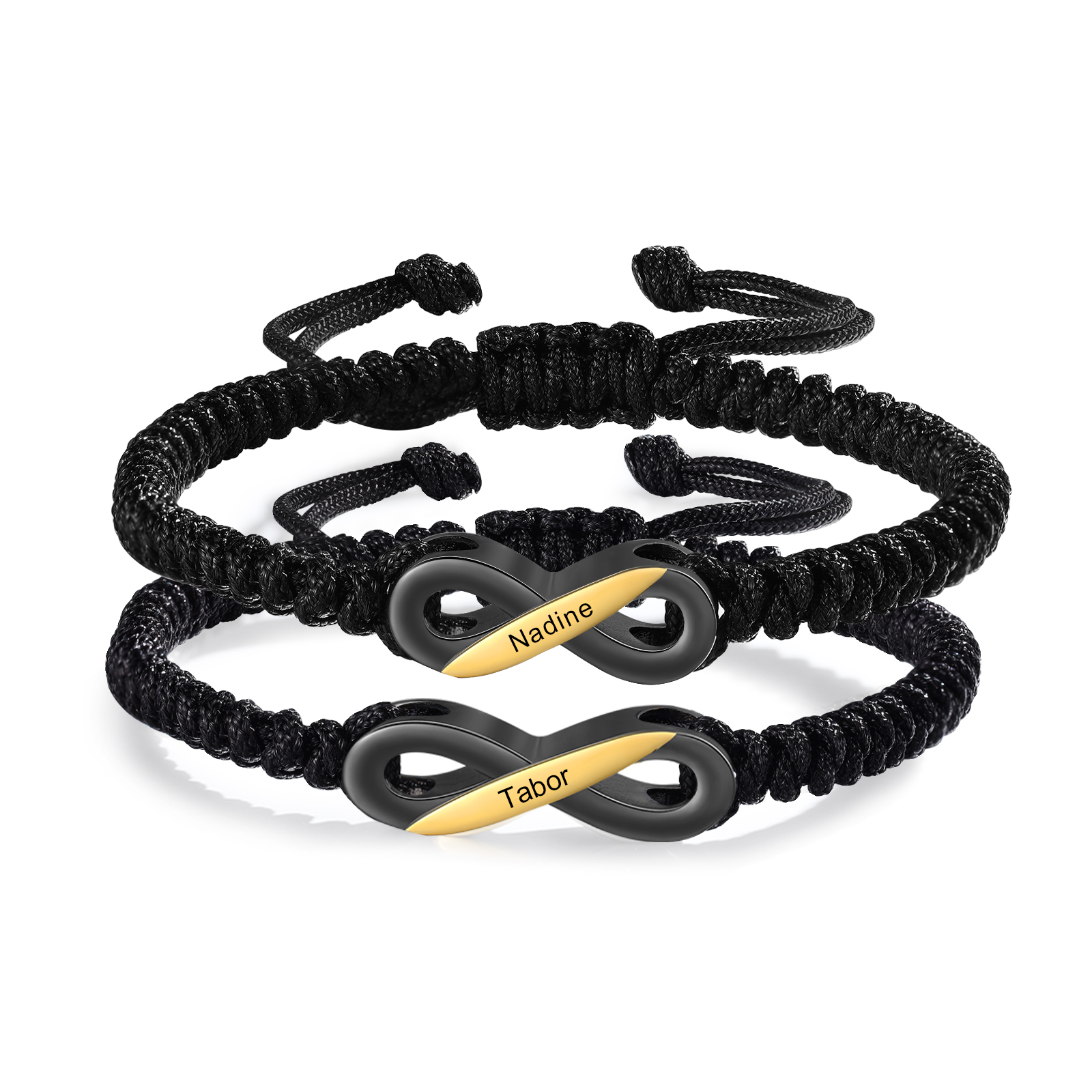 Personalised Infinity Bracelet Set Customised 2 Names Bracelet Valentine's Day Gifts for Couples-Jessemade AU