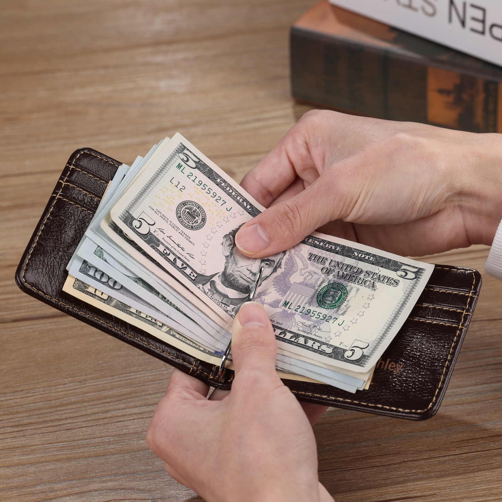 Personalised 2 Texts & 3 Names & 3 Letters Gift Set Custom Wallet & Keychain & Pen Gift Box Set Gift for Him-Jessemade AU