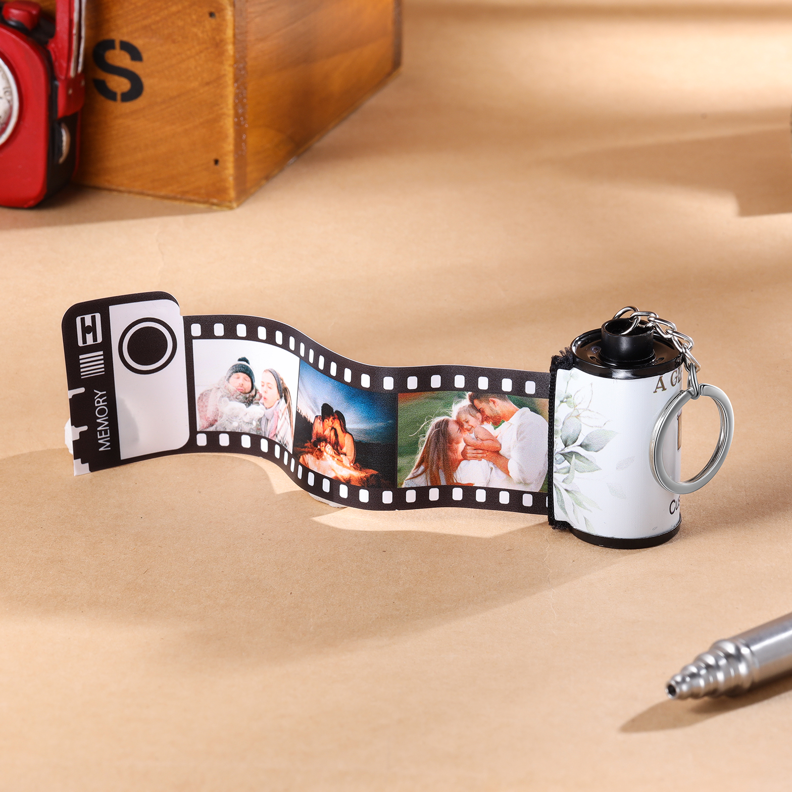 Personalised Camera Roll Keychain Customised 20 Photos Keyring Gifts for Him/Her-Jessemade AU