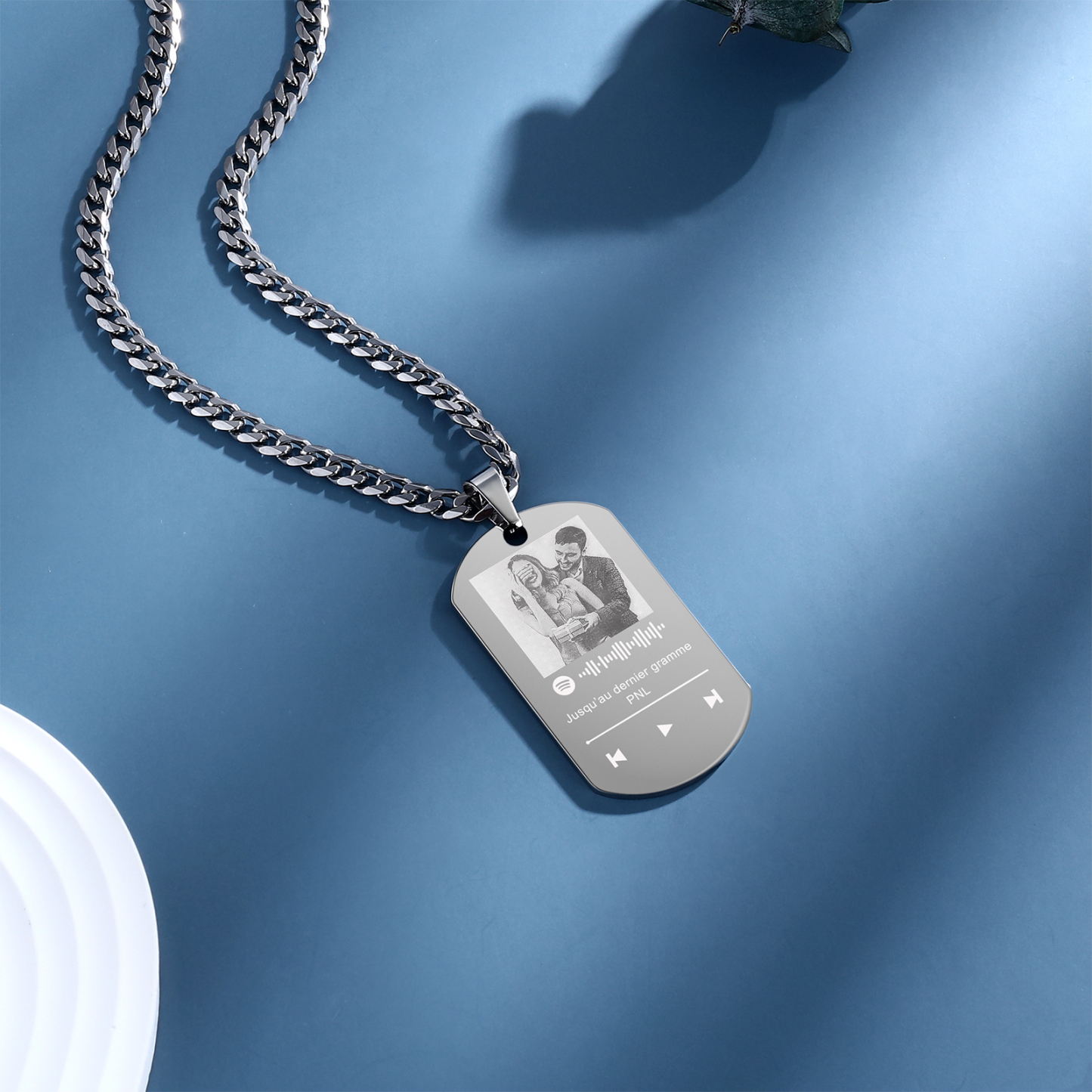 Personalised Spotify Code Tag Necklace Custom Spotify Scan Code Tag Necklace-Jessemade AU