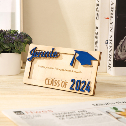 Class of 2024 Personalised Graduation Cash Clip Custom Name & Text Cash Box Creative Gifts for Her/Him-Jessemade AU