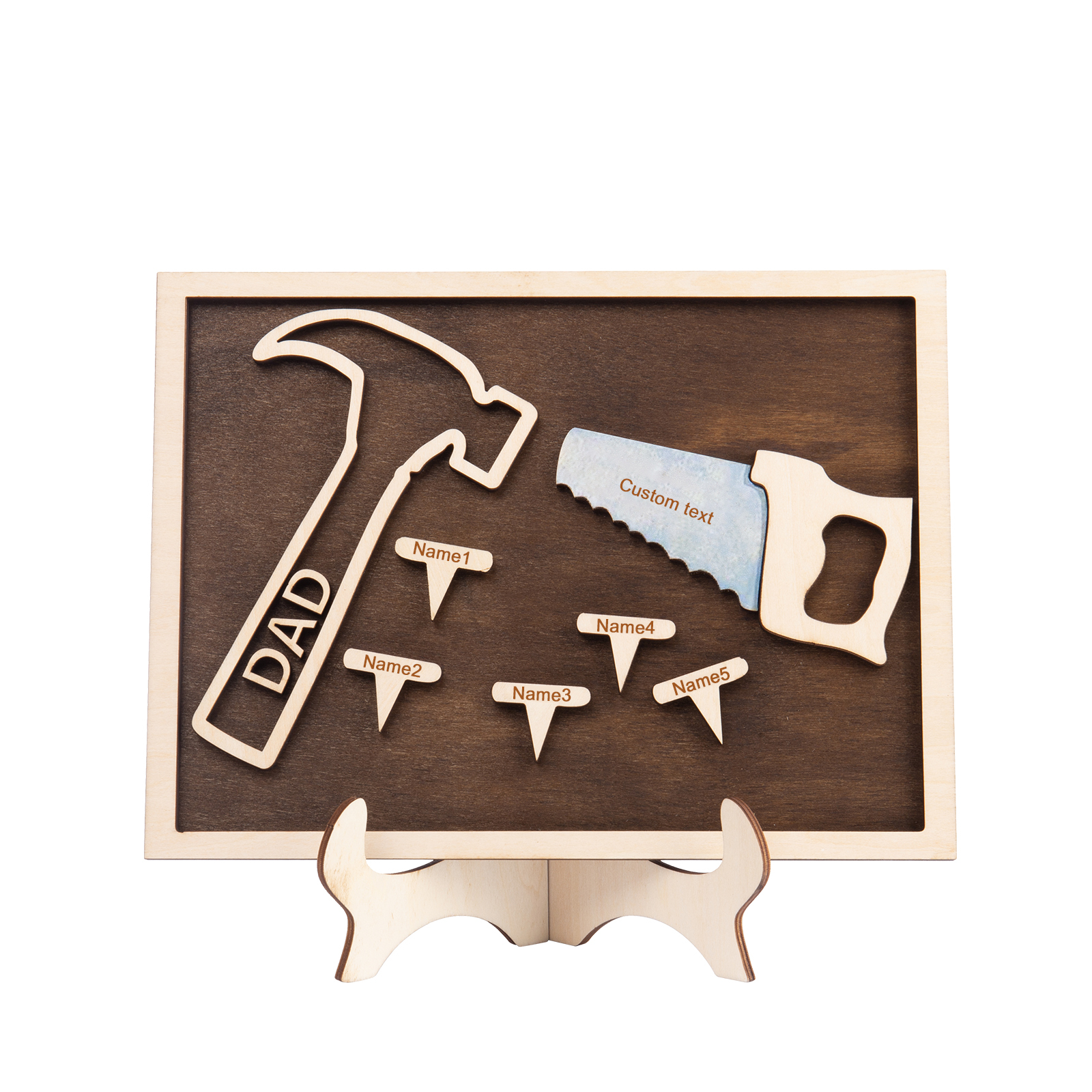 Dad Tool Set Wood Signs Custom 5 Names Father’s Day Handyman Construction Dad Sign-Jessemade AU