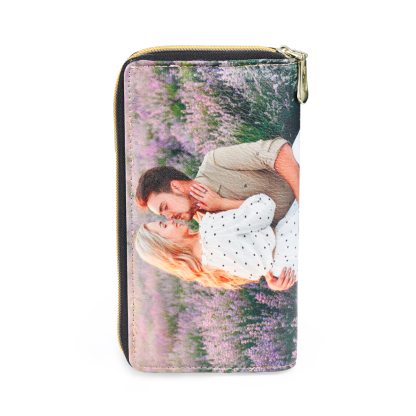 Personalised Photo Wallet Engraved Photo Long Purse Zip Wallet Gifts For Her-Jessemade AU