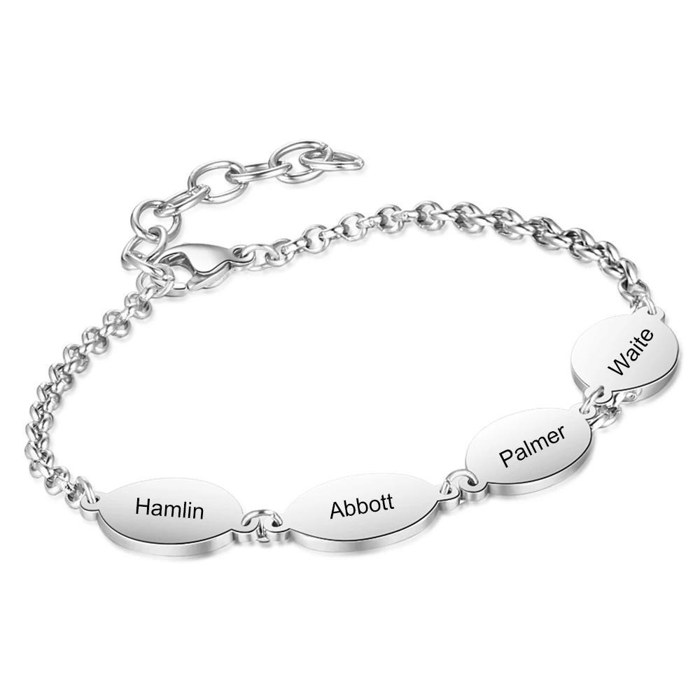 Personalised Bracelet  With 4 Names Bracelet-Jessemade AU