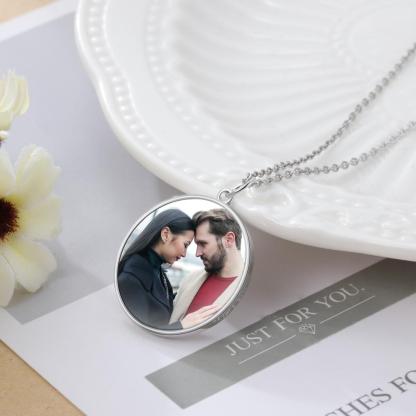 Personalised Round Photo Necklace Custom Picture Necklace Gifts For Her-Jessemade AU
