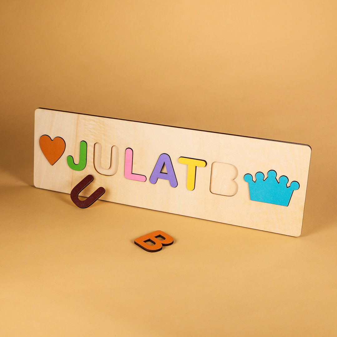 Personalised Kid's Wooden Name Alphabet Puzzle Toy for Toddlers Early Learning Child Toy-Jessemade AU