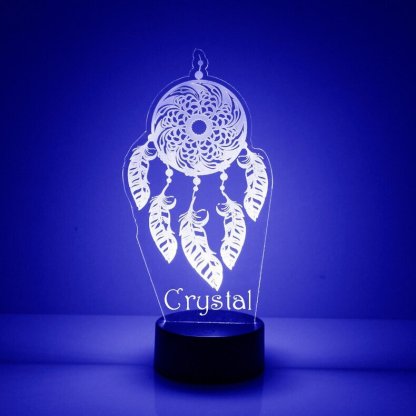 Dream Catcher LED Night Light 7 colour Discoloured Lamp Custom Name Home Decoration Gifts-Jessemade AU