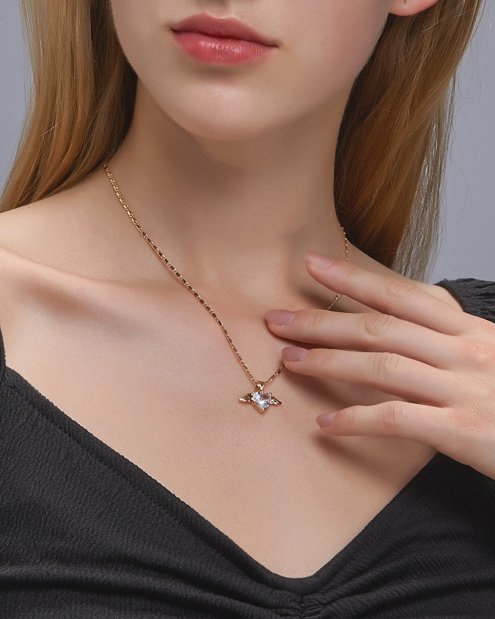 Heart Angel Wing Pendant Necklace Gifts For Her-Jessemade AU