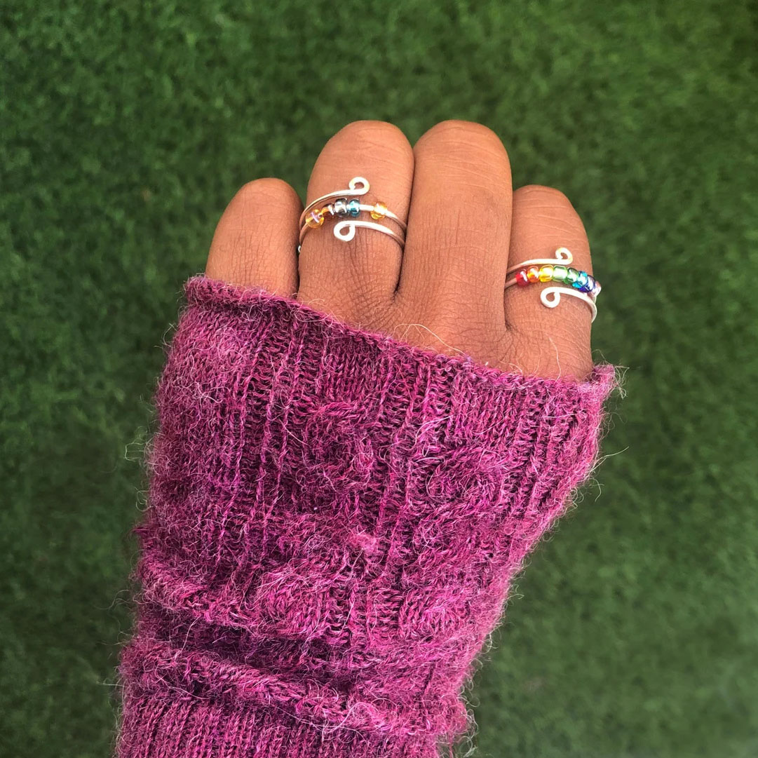 To My Daughter - Drive Away Your Anxiety Layer Coloured Beads Fidget Ring Gifts For Daughter-Jessemade AU