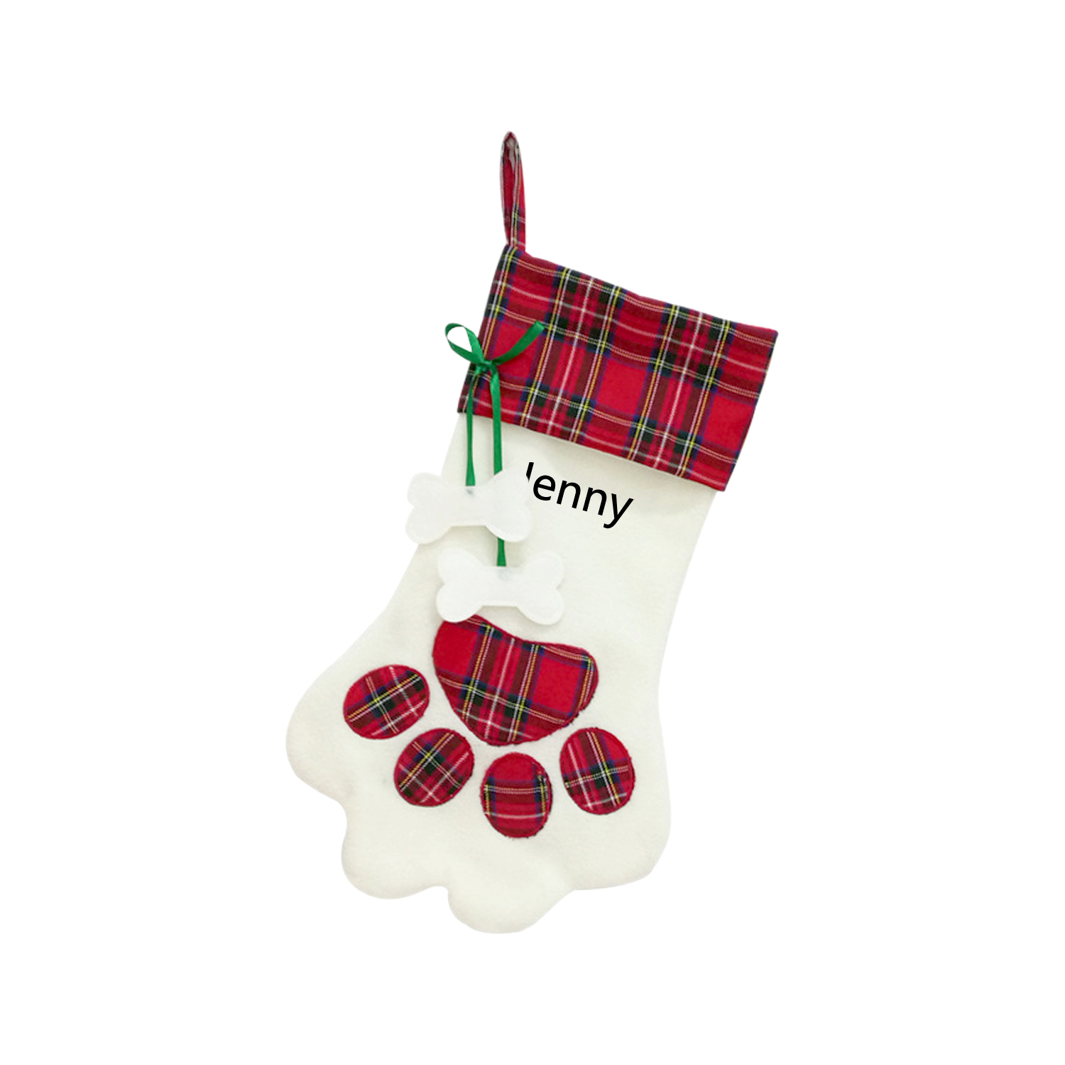 Christmas Dog Paw Stockings Personalised Name Stockings Decoration-Jessemade AU