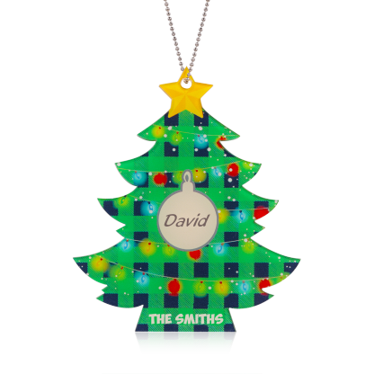 1 Name - Personalised Acrylic Christmas Tree Ornaments Customised Text & Name Xmas Pendant Gifts for Family Friends-Jessemade AU