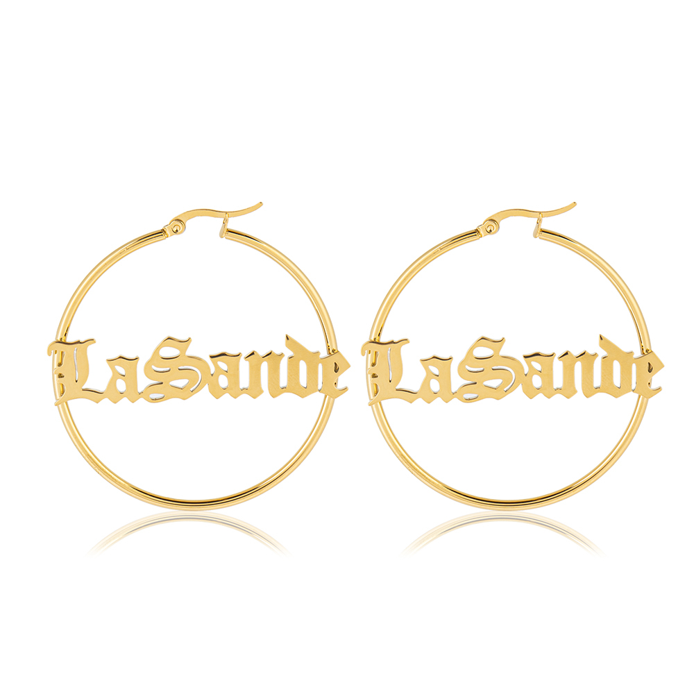Personalised Circle Name Earring Gift for Her-Jessemade AU