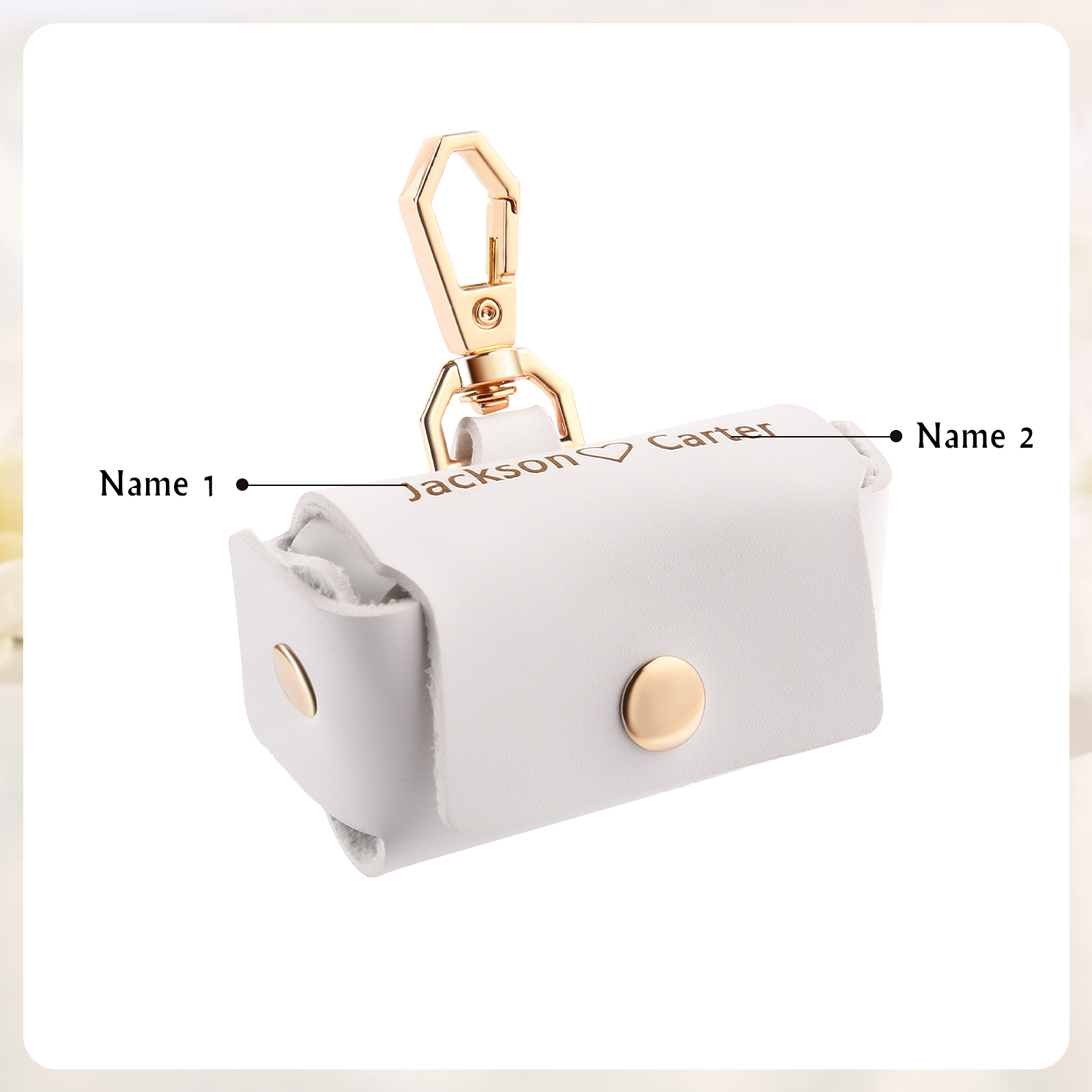 Personalised 2 Names Exquisite Jewelry Box Hold 2 Rings Gift Box Gift Packaging Box-Jessemade AU