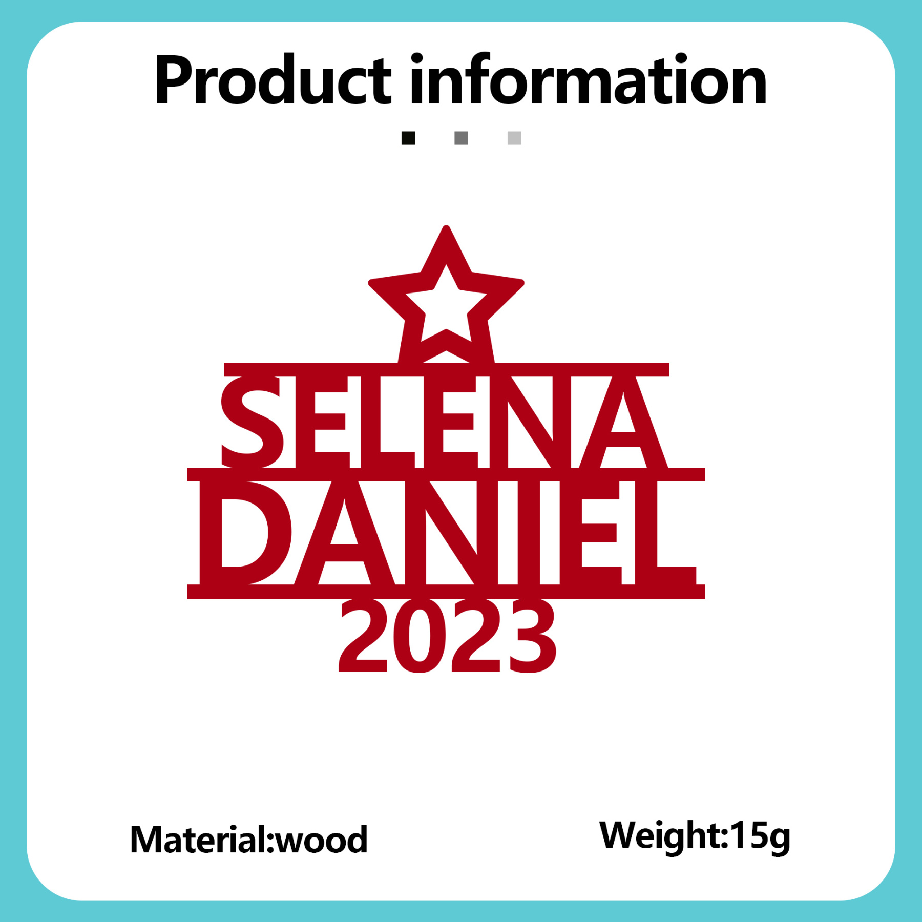 2 Names - Personalised Christmas Tree Ornaments Customised Name Xmas Wooden Decor Gifts for Family Friends-Jessemade AU