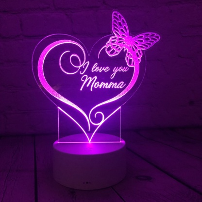 Personalised Butterfly Home Decoration Lamp With Custom Name Night Light Kid's Bedroom Decor Children's LED Light-Jessemade AU