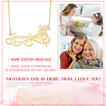 Personalised Butterfly Elf Necklace Custom 1 Name Necklace Gift For Women-Jessemade AU