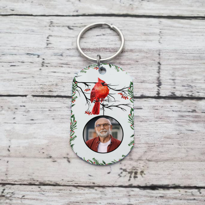 Personalised Memorial Photo Keychain Custom Name & Text Keychain Commemorate Deceased Loved Ones - I Will Carry You With Me Until I See You Again -Jessemade AU