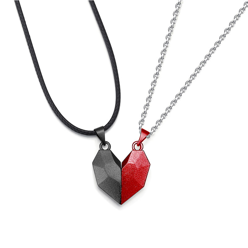 Personalised Matching Couple Letter Necklace Custom Names Magnetic Necklace Valentine's Day Gifts for Couple