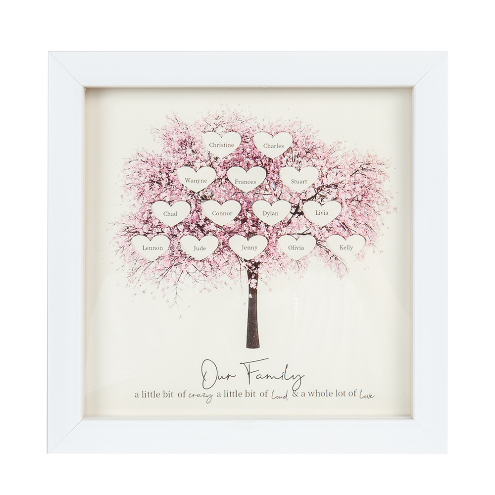 Personalised Family Tree Frame Custom 7 Names LED Night Light-Jessemade AU