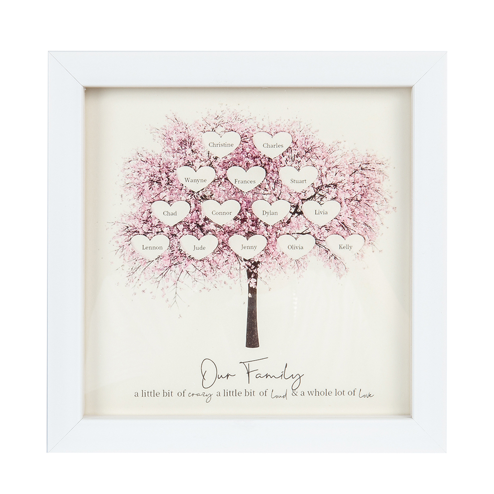 Personalised Family Tree Frame Custom 7 Names LED Night Light-Jessemade AU