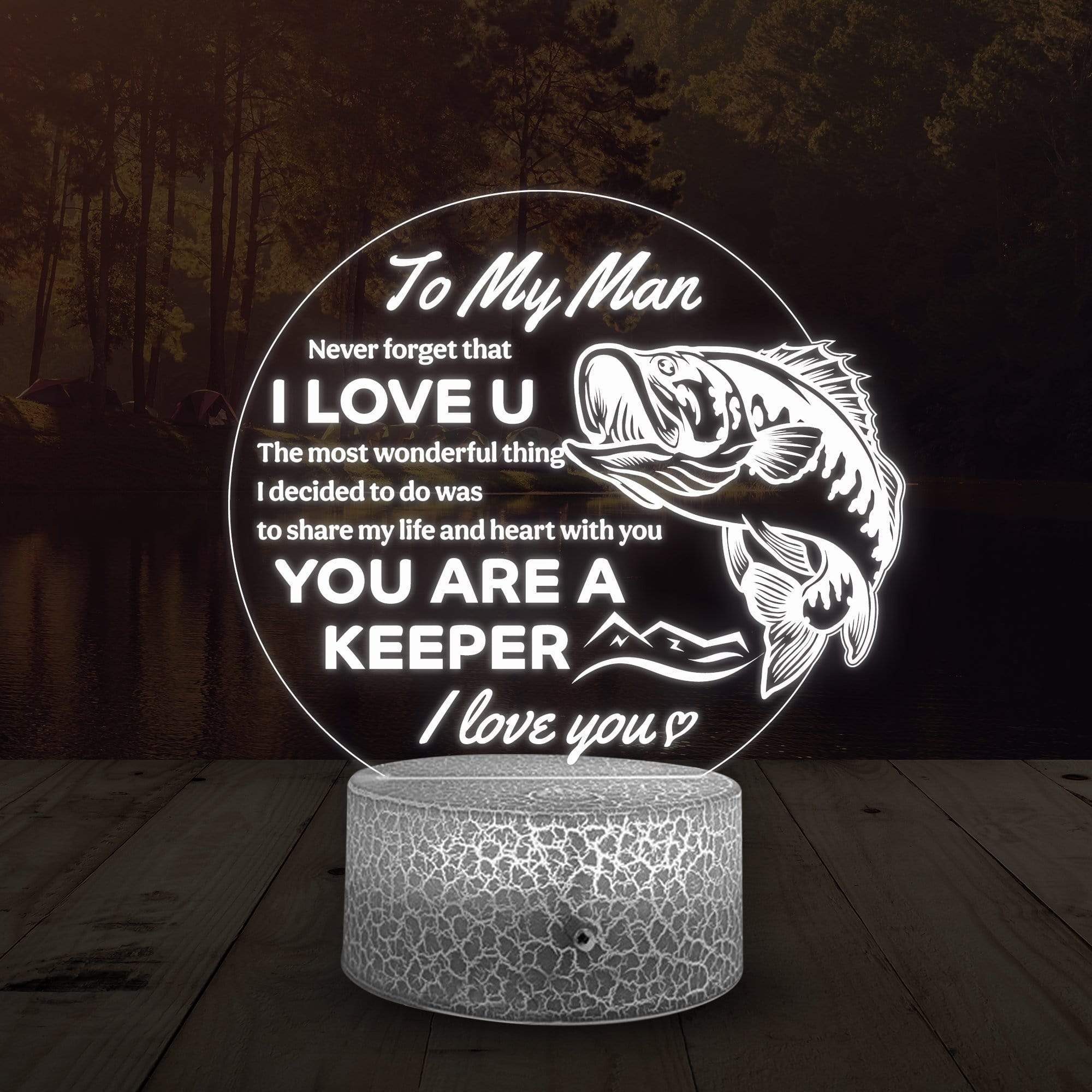Never Forget That I Love You, 7 Colours Night Light Gifts For Husband-Jessemade AU