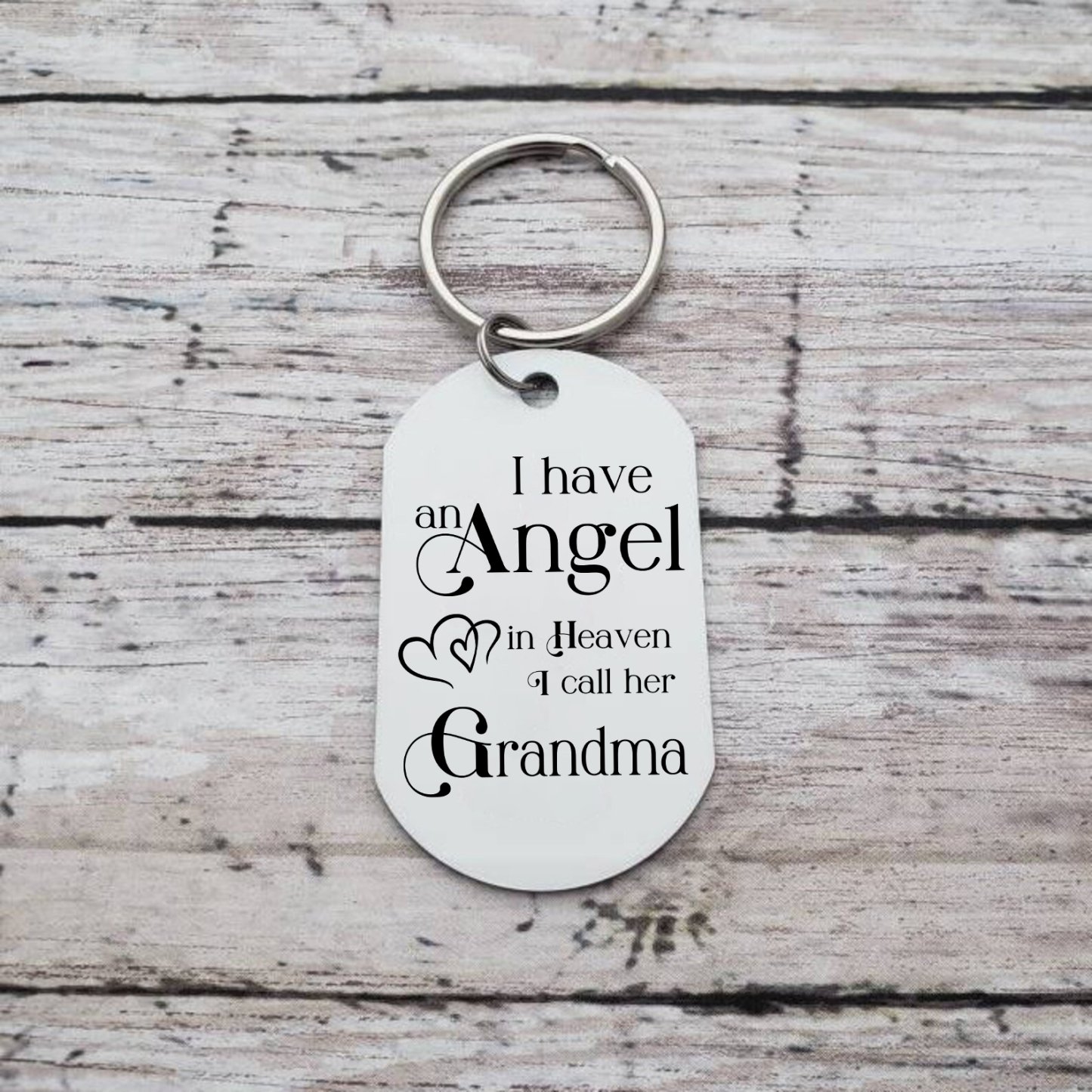 Memorial Grandma Keychain Custom 1 Photo Keychain Memorial Gift - I have Angel in Heaven I call her Grandma-Jessemade AU