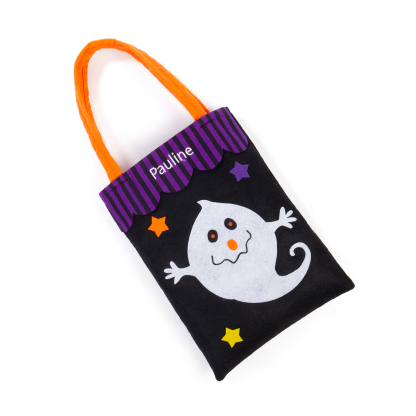 Personalised Halloween Tote Bags Custom 1 Name Tote Bag Halloween Candy Bag for Kids-Jessemade AU