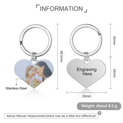 Personalised Keychain Engraved Photo Keychain Gifts For Her-Jessemade AU