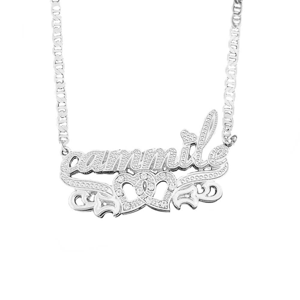 Personalised Heart Necklace Custom 1 Name Necklace Gift For Women-Jessemade AU