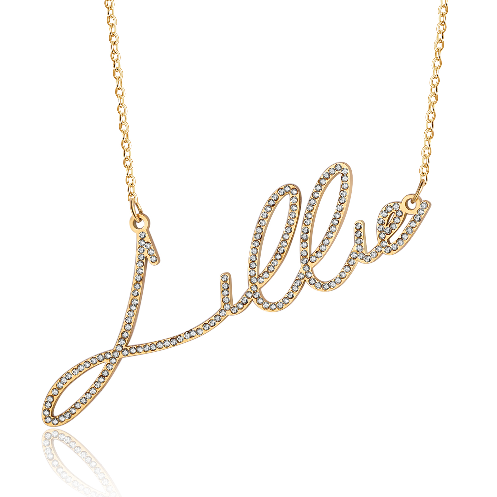 Sparking Name Necklace Personalised Name Necklace With Cubic Zirconia-Jessemade AU
