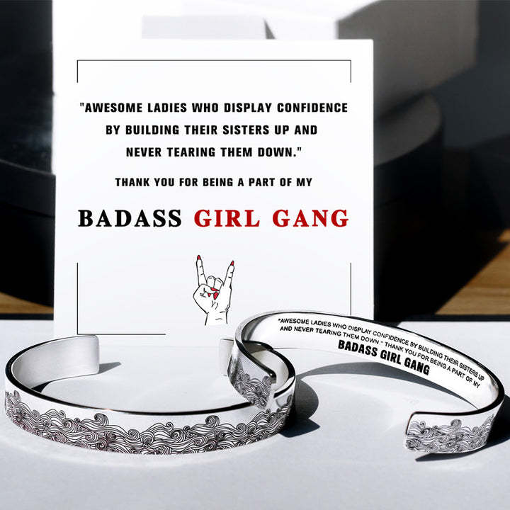 Thank you for being a part of my Badass Girl, Cuff Bangle Bracelet Gifts For Sister-Jessemade AU