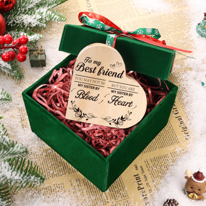 To My Best Friend Wooden Heart Candle Holder "you are my sister by heart."-Jessemade AU