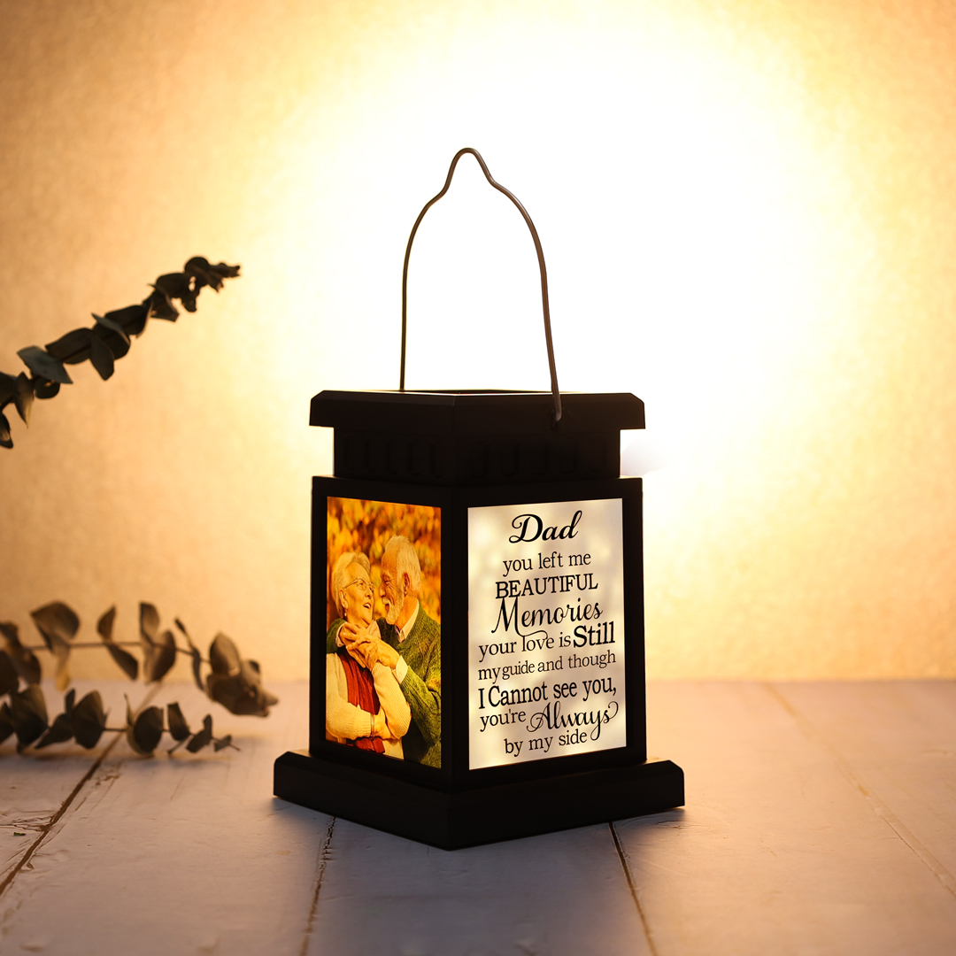 Solar Light Personalised Photo Memorial Lantern Lamp Sympathy Lantern Bereavement Gift Loss of a Loved One-Jessemade AU