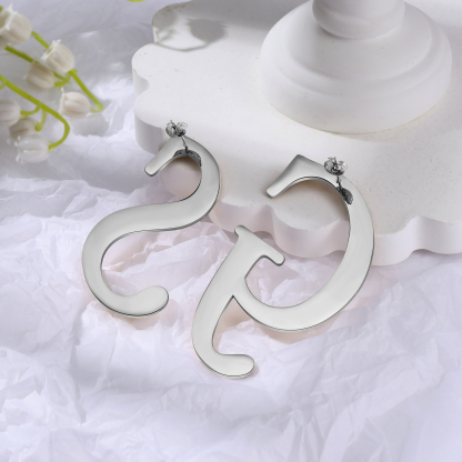 Personalised Big Letter Earring Customised 2 Letters Gifts for Her-Jessemade AU