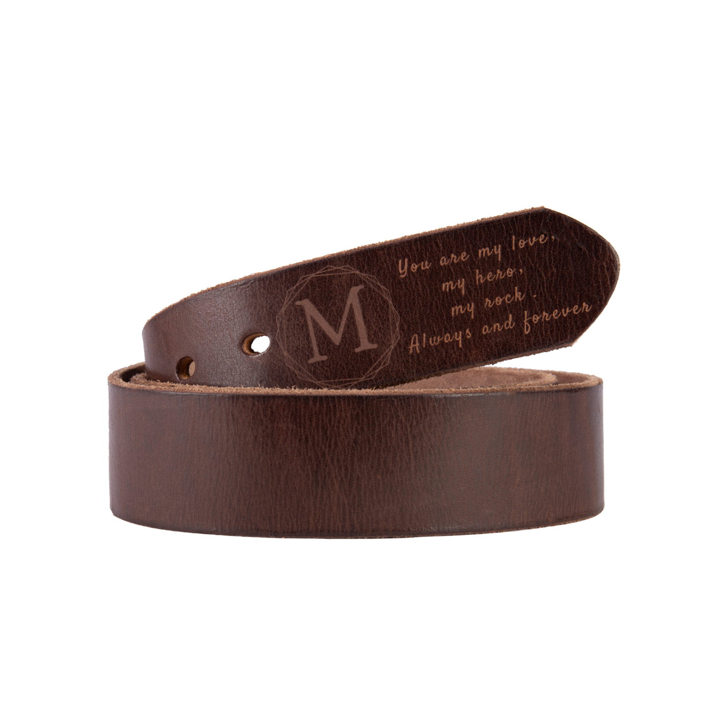 Personalised Genuine Leather Belt Engraved Names Men's Belt for Him-Jessemade AU