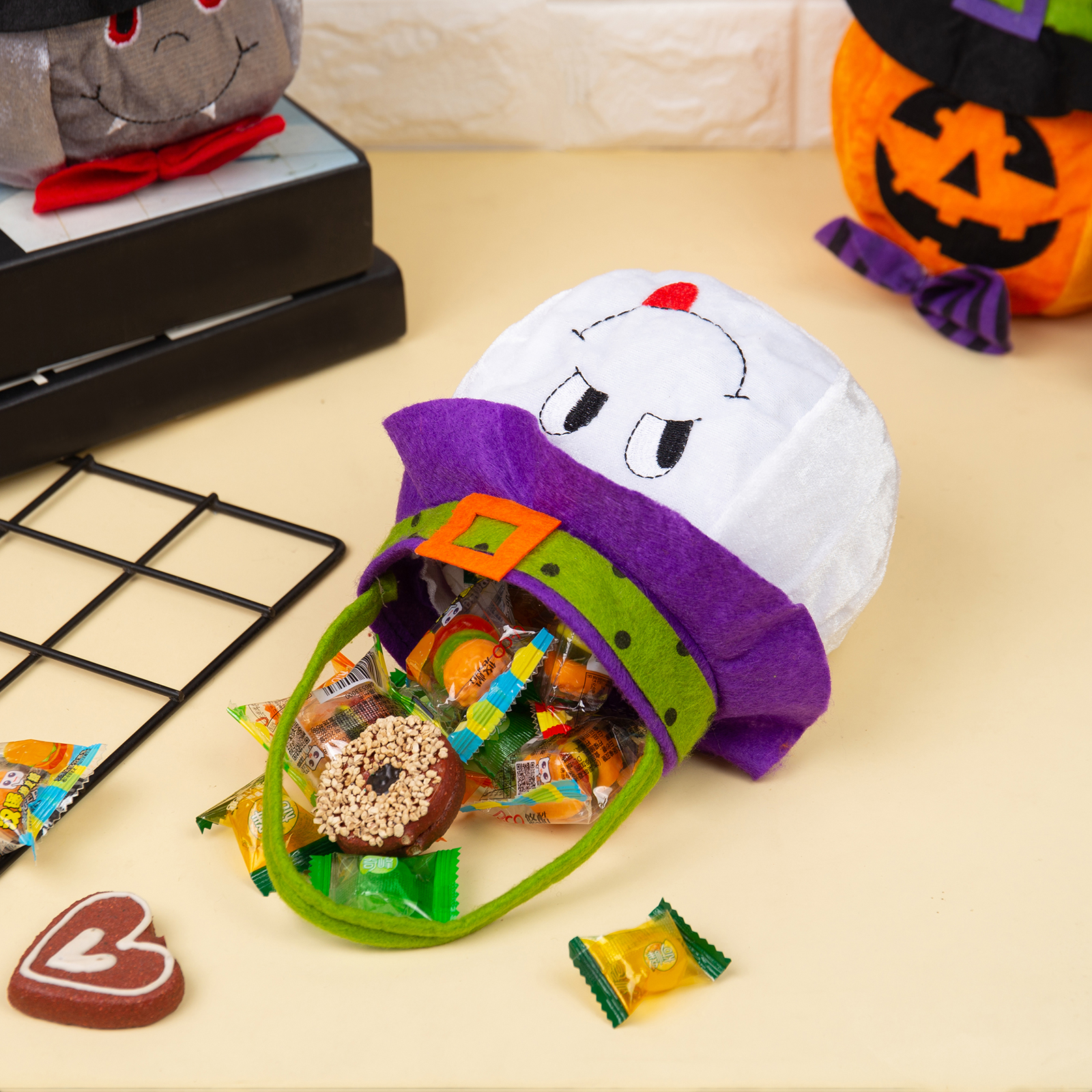 Personalised Halloween Tote Bags with Name Halloween Trick or Treat Candy Bags for Kids-Jessemade AU