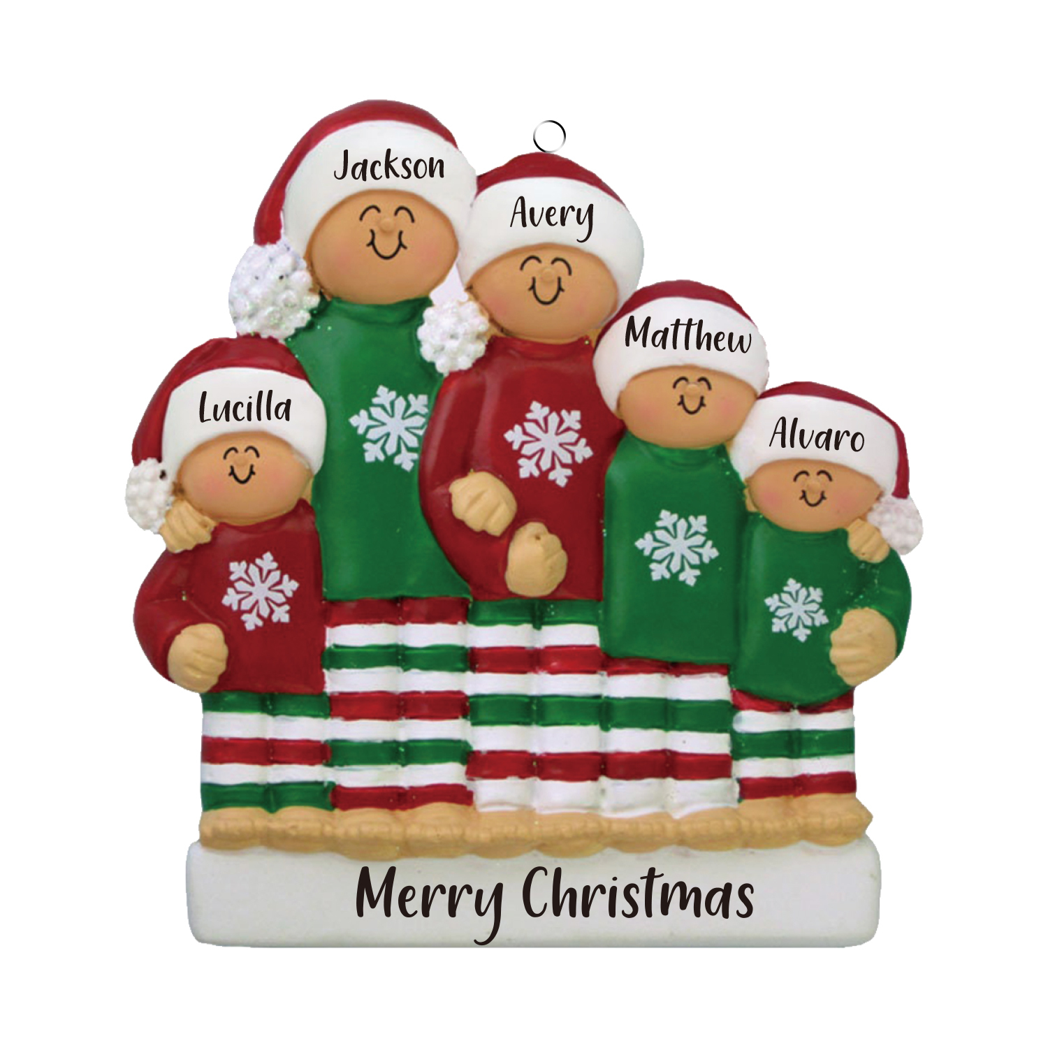 5 Names - Personalised Christmas Ornaments Custom Text Wooden Xmas Ornaments Gifts for Family Friends-Jessemade AU