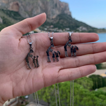 Women Necklace Mother & 2 Daughters Pendant Necklace Stainless Steel Mother's Day Gifts for Mum-Jessemade AU