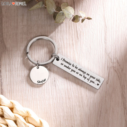 Personalised Name Promise Keychain Always on Your Side Key Ring for Couple-Jessemade AU