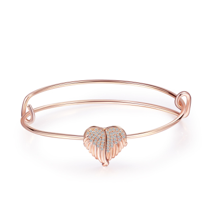 Personalised Heart Wings Photo Locket Bracelet Custom Photo Bracelet Gifts For Her-Jessemade AU