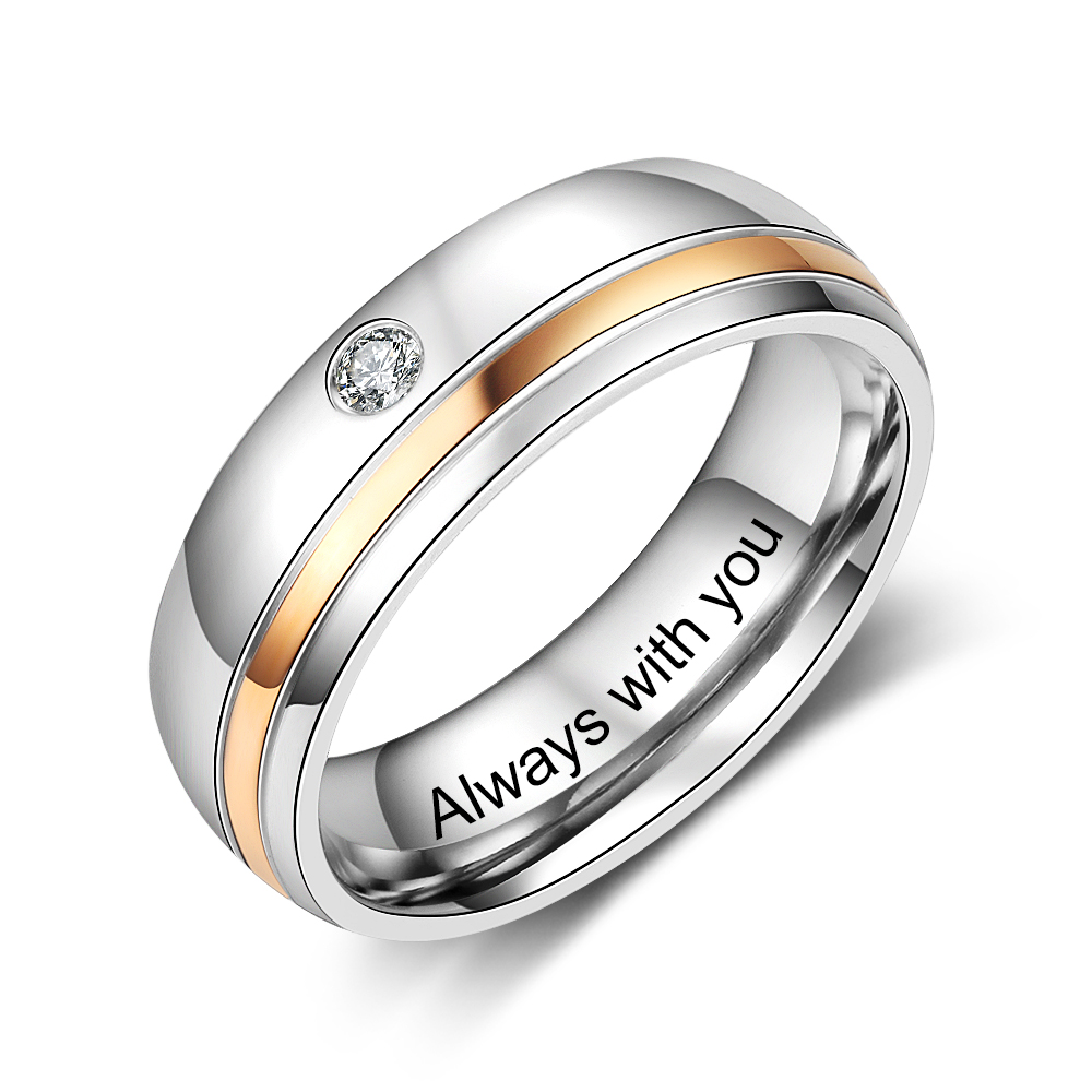 Personalised Couple Ring Engrave Love Message Matching Rings Gift for Couple Friends BBF-Jessemade AU