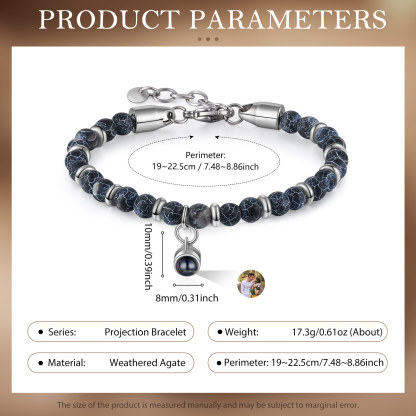 Personalised Projection Bracelet Custom Photo Bracelets Adjustable Bracelet Creative Gift for Him/Her-Jessemade AU
